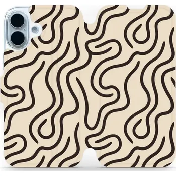 Pouzdro na mobilní telefon Flipové pouzdro Mobiwear - Apple iPhone 17 - VA60S Linky (Knížkové flip pouzdro, obal, kryt na mobil Apple iPhone 17 - VA60S Linky, materiál Umělá kůže + TPU - ochrana 360°, stojánek, silikonová vanička, magnetické zavírání)