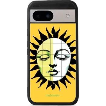Pouzdro na mobilní telefon Lesklý kryt Mobiwear Glossy - Google Pixel 8A - G056G Tvář slunce (Prémiové lesklé pouzdro, obal, kryt Mobiwear Glossy na mobil Google Pixel 8A - G056G Tvář slunce, materiál Plast + TPU silikon - krytí po všech stranách, neošoupatelný potisk, tenké)