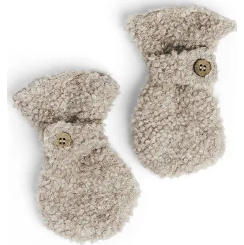Kojenecký body Merino rukavice pro děti bouclé Smallstuff - nature melange Velikost: 56/62