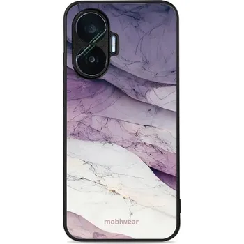 Pouzdro na mobilní telefon Lesklý kryt Mobiwear Glossy - Xiaomi Poco F7 - G028G - Bílý a fialový mramor (Prémiové lesklé pouzdro, obal, kryt Mobiwear Glossy na mobil Xiaomi Poco F7 - G028G - Bílý a fialový mramor, materiál Plast + TPU silikon - krytí po všech stranách, neošoupateln