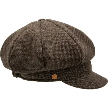 Čepice 8-dílna bekovka od Mayser - Coco Tweed Newsboy Cap - hnědý tvíd Velikost: 55 cm (S)