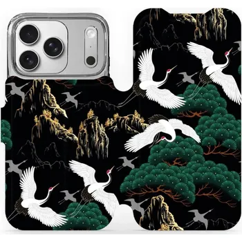 Pouzdro na mobilní telefon Flipové pouzdro Mobiwear - Apple iPhone 17 Pro - VP16S Jeřábi (Knížkové flip pouzdro, obal, kryt na mobil Apple iPhone 17 Pro - VP16S Jeřábi, materiál Umělá kůže + TPU - ochrana 360°, stojánek, silikonová vanička, magnetické zavírání)