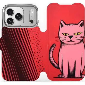 Pouzdro na mobilní telefon Flipové pouzdro Mobiwear - Apple iPhone 17 Pro - VP54S Kocourek (Knížkové flip pouzdro, obal, kryt na mobil Apple iPhone 17 Pro - VP54S Kocourek, materiál Umělá kůže + TPU - ochrana 360°, stojánek, silikonová vanička, magnetické zavírání)