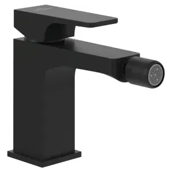Villeroy & Boch Architectura Square Bidetová baterie s výpustí, AquaSmart, matná černá, TVB125001000K5