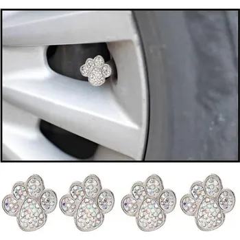 Matice na kolo CGEAMDY 4 ks krytek ventilků, hliníkové gumové krytky ventilků pneumatik pro automobily, praktické