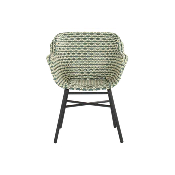 Zahradní nábytek Pevné křeslo Delphine, umělý výplet, green mint a podnož black HN53594831