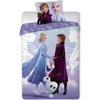 Povlečení Povlečení hladká bavlna - Ledové království 140x200+70x90