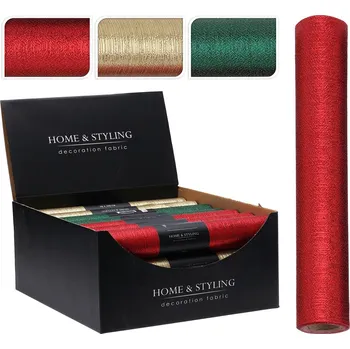 Organza 28x200 cm - lurexová látka (mix 3 barev) 591740