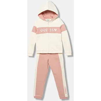 Pánská móda Dětská bavlněná tepláková souprava Guess K5BG04.KAV34.9BYA růžová 30X, vel. 122-125