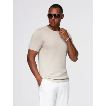 Pánské pletené tričko se strukturovanou vazbou – černé V3 OM-TSCT-0253