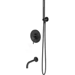 Omnires Y Vanová baterie pod omítku, 3-otvorová instalace, s tělesem, s příslušenstvím, kartáčovaný grafit, SYSYW01GR