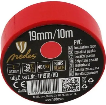 Svítidlo Izolační páska 19mm/10m červená -TP1910/RD