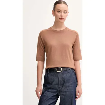 Dámské oblečení Vlněný svetr United Colors of Benetton 11AHD10E6 hnědá 88X, vel. M