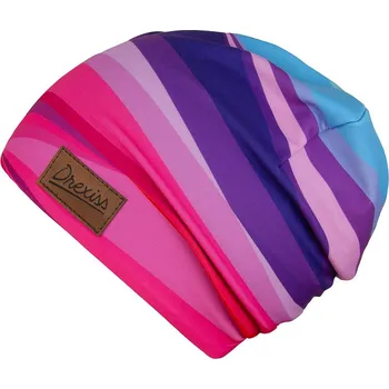 Čepice Drexiss dětská ČEPICE AIDA SHAPES PINK zateplená