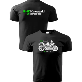 Pánské tričko PRINT Pánské triko s motivem KAWASAKI Z900 černé Velikost.: XXL