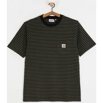 Pánské tričko Carhartt WIP Verner Pocket (verner stripe/black/opuntia) S, barevná