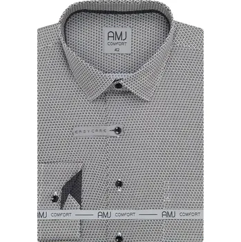 Pánská Slim Fit košile AMJ VDSBR 1410 grafit velikost 43
