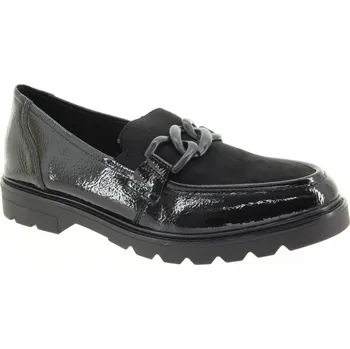 Dámské mokasíny REMONTE Dámské černé kožené mokasíny D2Q01-02-245 Velikost 40