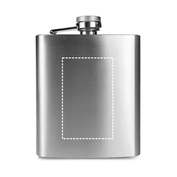 NOVAK. Sada láhve a sklenic z nerezové oceli 200 ml 1 Střed, 50 x 80 Gravírování laserem, 1 barva