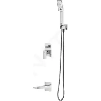 Vodovodní baterie Omnires Fresh Vanová baterie pod omítku, 3-otvorová instalace, s tělesem, 3 proudy, s příslušenstvím, chrom, SYSFRW01CR