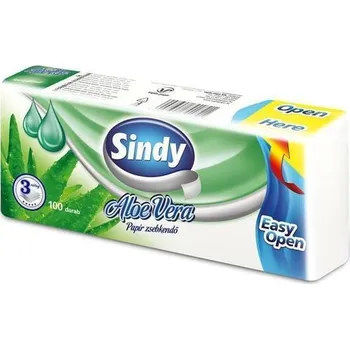 Papírový kapesník Kapesníky papírové Sindy, 3vrstvé, 100 ks, aloe vera