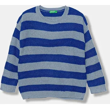Dívčí svetr Dětský svetr United Colors of Benetton modrá barva, 1Z8SH102V 1Z8SH102V.P.seasonal 55X, vel. 98