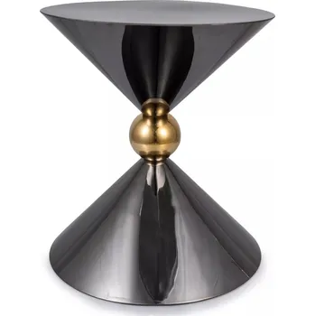 Konferenční stolek Odkládací stolek Mira 50 cm černý/zlatý