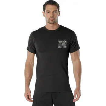 Triko FREEDOM OVER FEAR ČERNÉ XXL - Není skladem