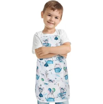 Kuchyňská zástěra Dětská zástěrka Modrá BX1001258 - 37 x 47 cm, pro děti ve věku 3 - 5 let