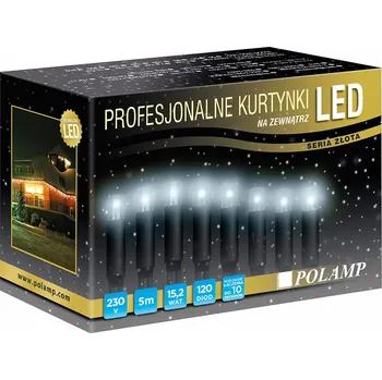 Vánoční osvětlení Polamp LED záclonka - max. 70cm Varianty barev vánočních dekorací: studená bílá