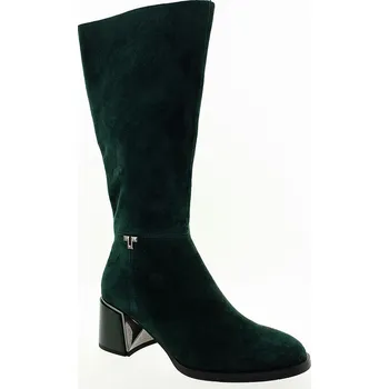 Dámské kozačky YO BY SHOEMAKER Dámské kožené zelené kozačky AZLW2582-GREEN-265 Velikost 39
