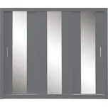 Šatní skříň Duca I - Meblar antracit 250x215 cm