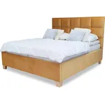 Čalouněná postel Postelia ALTO s úložným prostorem, Smrk, 160x200 cm s masivním rámem