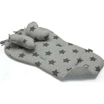 Cottonmoose podložka do kočárku BUTTERFLY, šedé hvězdy