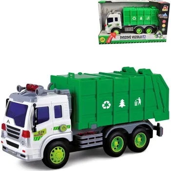 autíčko Auto popelářské svozové vozidlo na setrvačník na baterie Světlo Zvuk