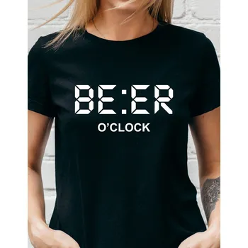 Dámské tričko Dámské tričko - Čas na pivo beer time Barva: Růžová, Velikost: S