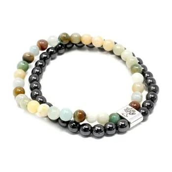 Náramek Náramek dvojitý magnetický, amazonit