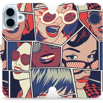 Pouzdro na mobilní telefon Flipové pouzdro Mobiwear - Apple iPhone 17 - VP18P Komiks (Knížkové flip pouzdro, obal, kryt na mobil Apple iPhone 17 - VP18P Komiks, materiál Umělá kůže + TPU - ochrana 360°, stojánek, silikonová vanička, magnetické zavírání)