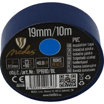 Izolační páska 19mm/10m modrá -TP1910/BL