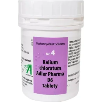 Homeopatikum Adler Pharma Schüsslerovy soli – Nr. 4 Kalium chloratum D6 2000 tablet
