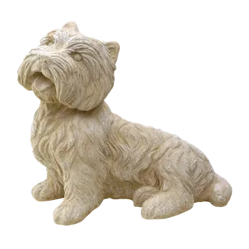 Zahradní dekorace Socha pejska Westíka z umělého pískovce