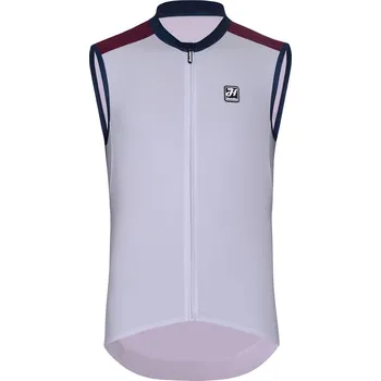 cyklistický dres HOLOKOLO Cyklistický dres bez rukávů - SIMPLE - bordó/šedá 4XL