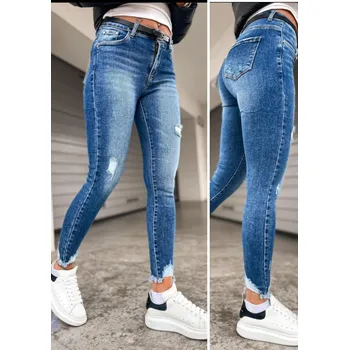 Pánské džíny Jeans modré jemně trhané Jeans: S/36