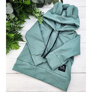 Dívčí mikina Kulišárny Mikina s oušky SAGE VELIKOST: 110(4-5r)