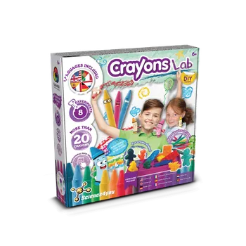 Crayon Factory Kit IV. Vzdělávací hra dodáváno s dárkovou taškou z kraftového papíru (115 g/m²) 1 Střed, 60 x 60 NÁLEPKY, 13 barvy