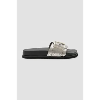 Dámské pantofle Pantofle AllSaints Ellie Stud Slider dámské, stříbrná barva, W039FC SLV, EUR 36