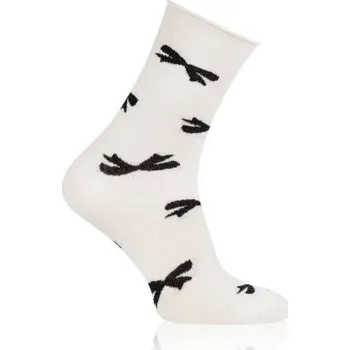 Dámské ponožky Dámské vysoké ponožky Italian Fashion S183D Figaro Ecru-černá 35-38