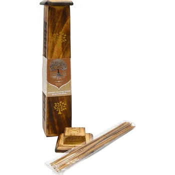 Čajovna Dřevěná věž na vonné tyčinky – Měsíční les + dárek: 10 tyčinek zdarma