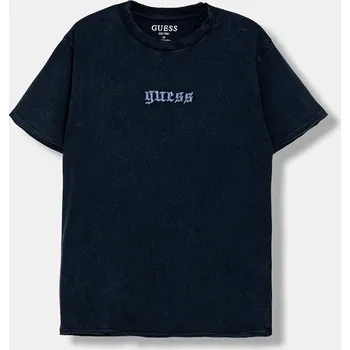 Dětské bavlněné tričko Guess L5YI20.K8HM4.9BYA námořnická modř 59X, vel. 158-166