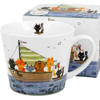 DUO Porcelain Hrnek Big 610 ml Kočičí posádka